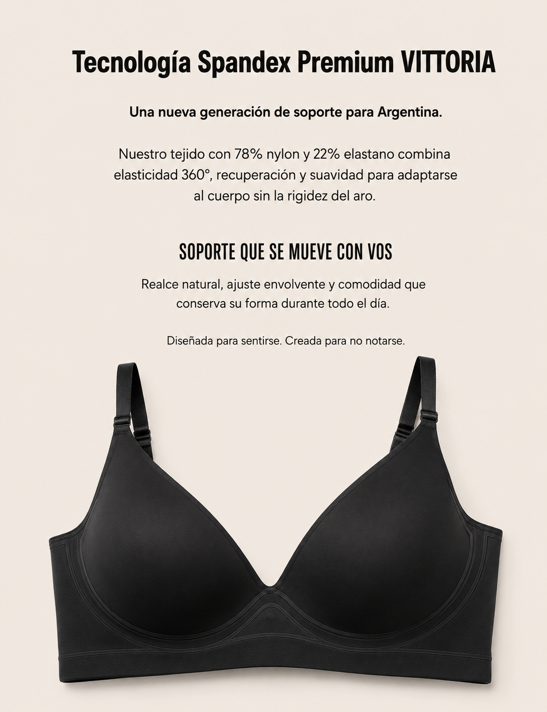 Corpiño Confy V sin costuras segunda piel ®