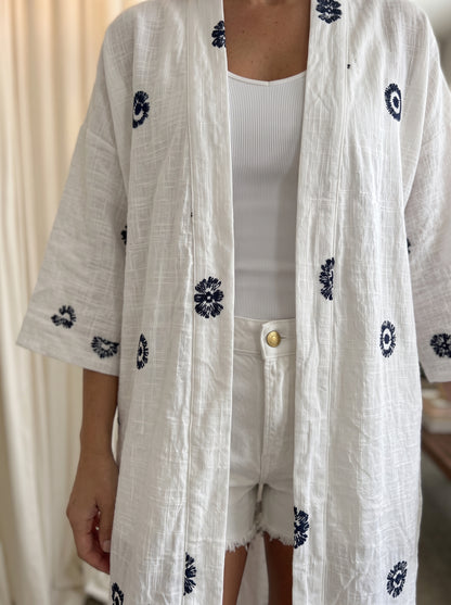 Kimono largo 100% Lino importado