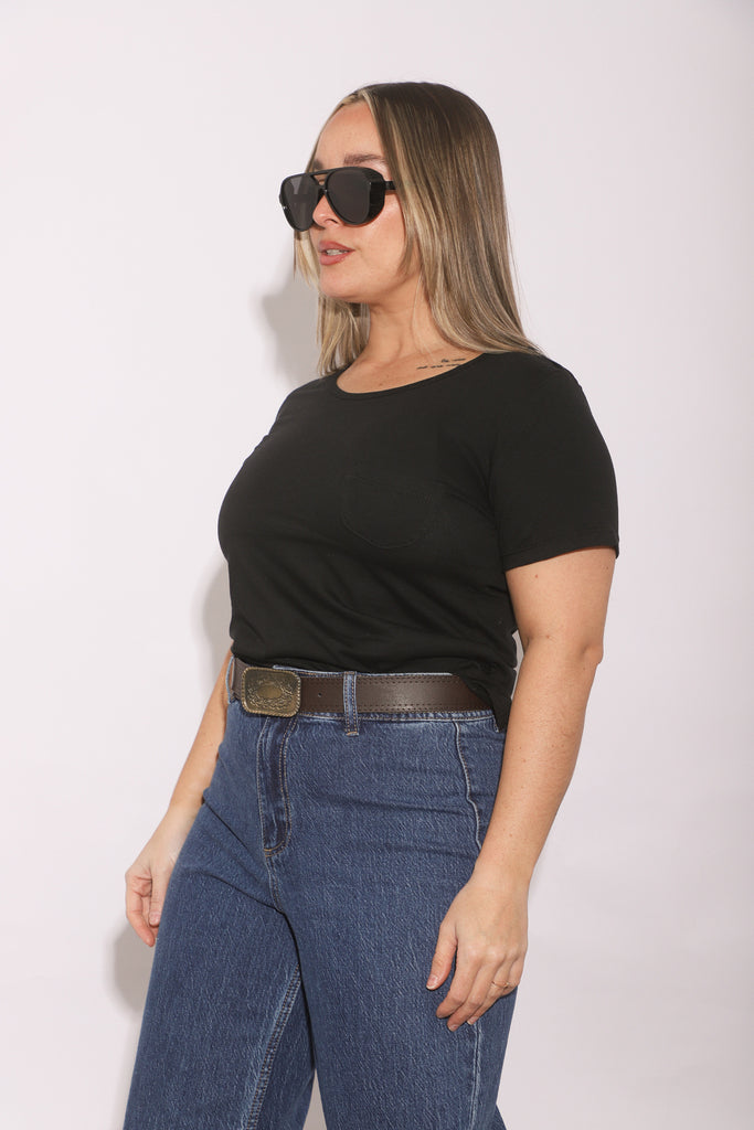 Remera Taros basica algodon con bolsillo